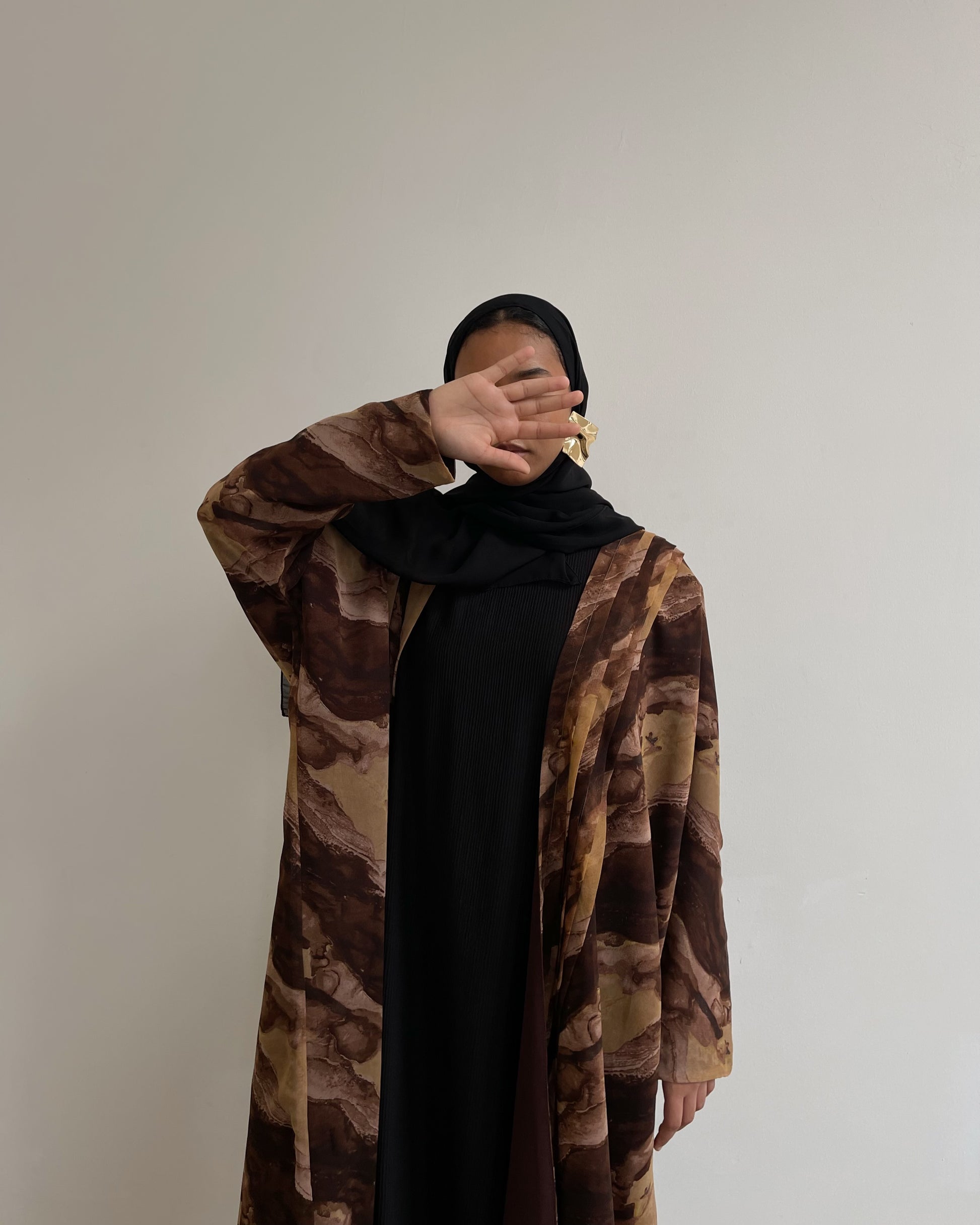 Abaya ombré marron