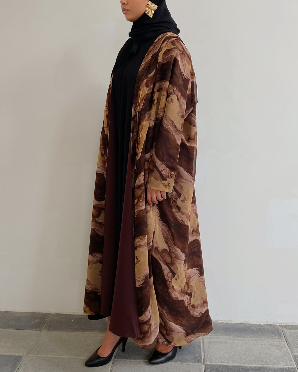 Abaya ombré marron