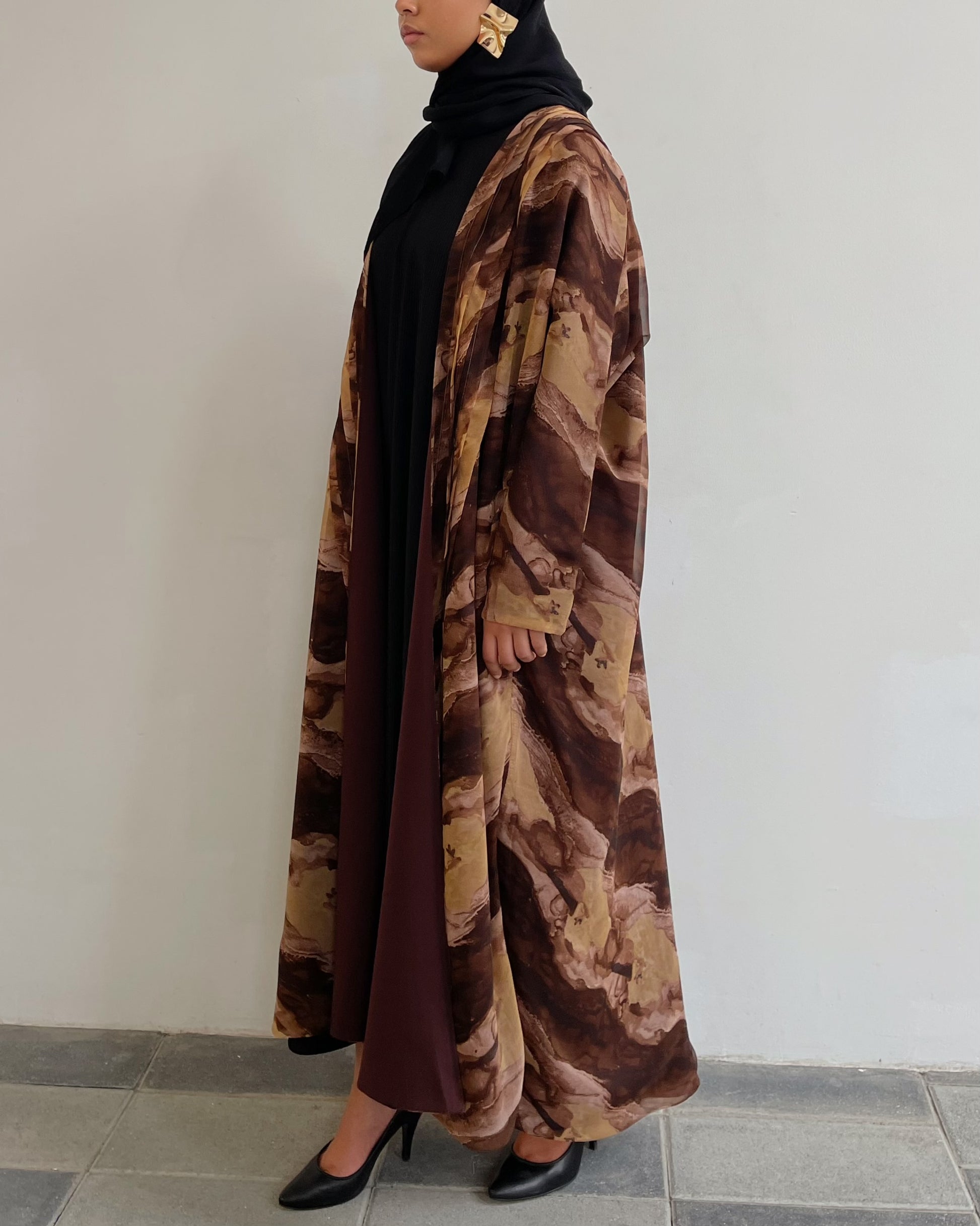 Abaya ombré marron