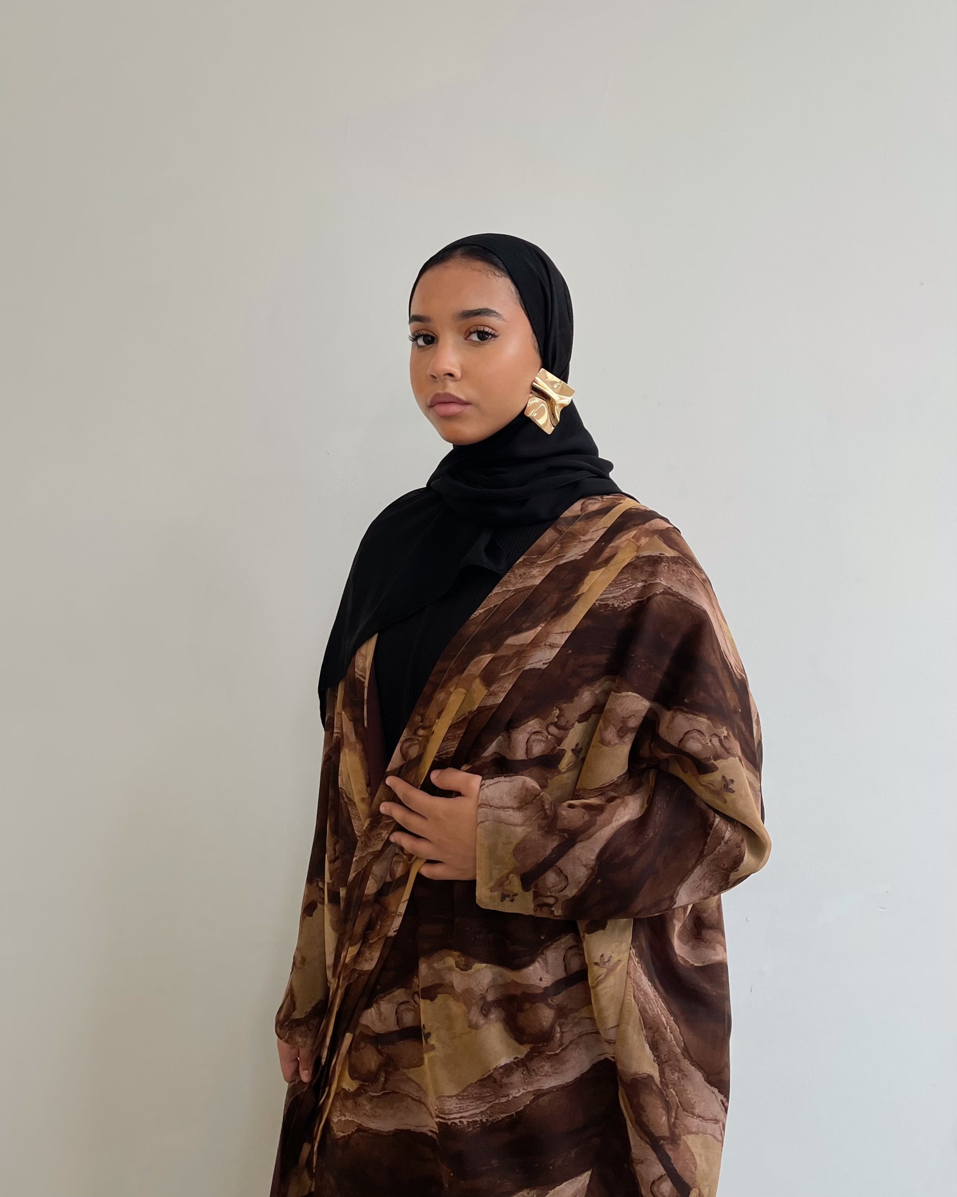 Abaya ombré marron