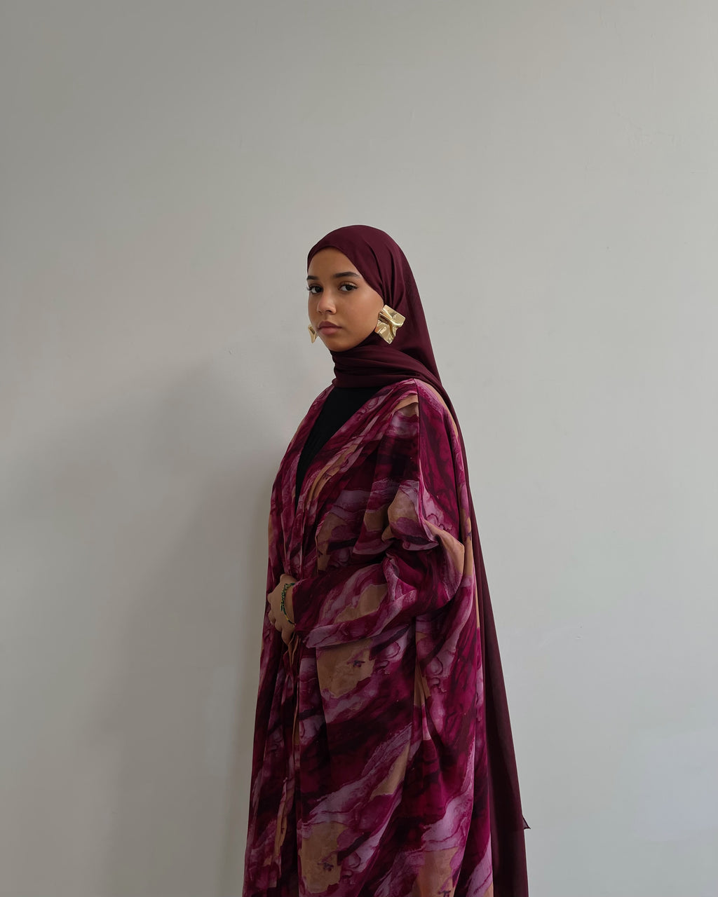 Abaya ombré rose