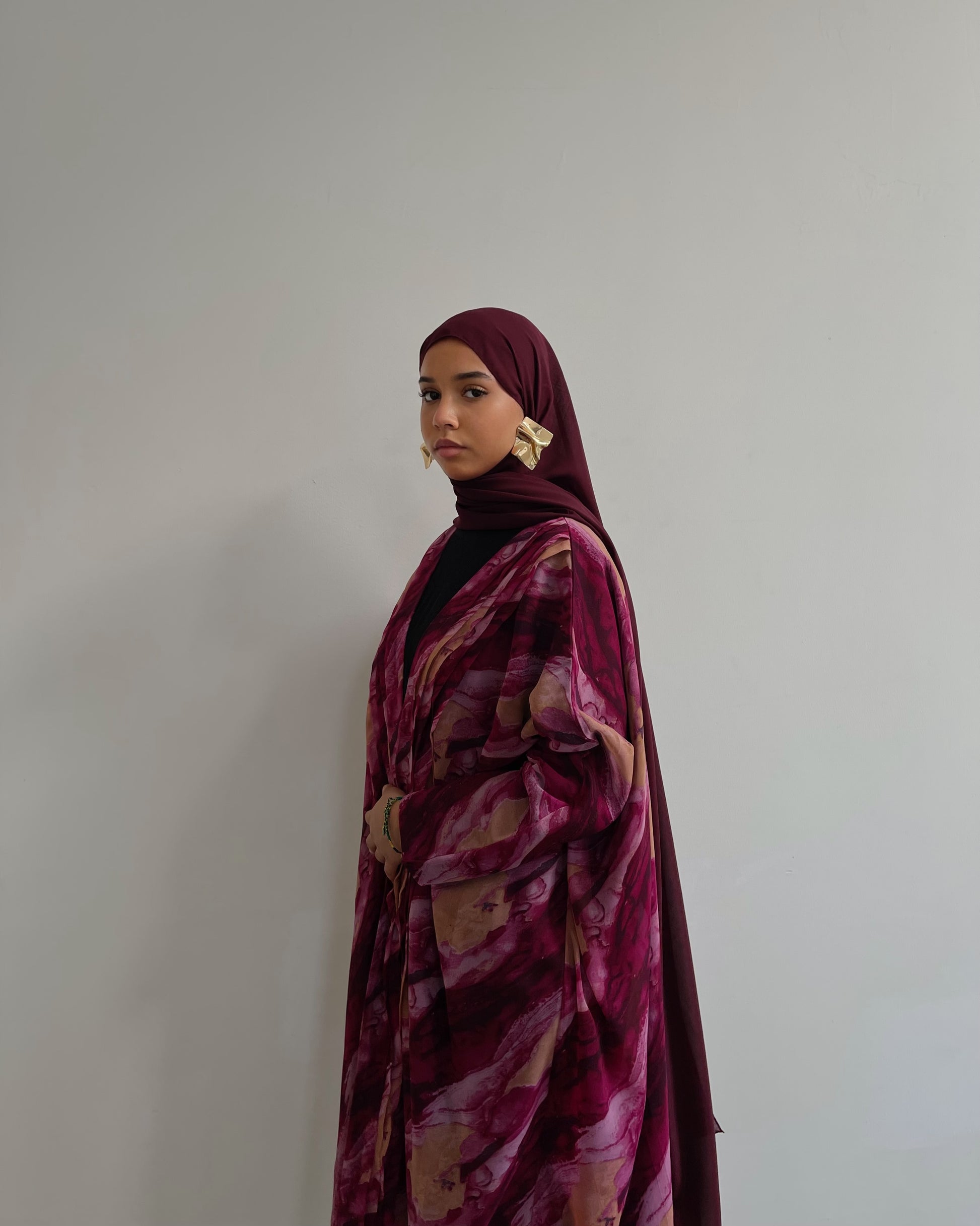 Abaya ombré rose