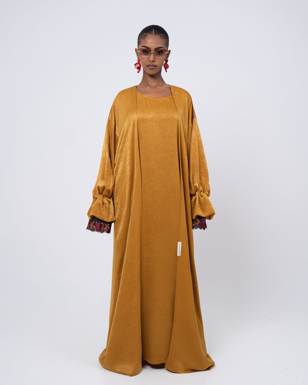 Set abaya et sous robe LA ROSA mustard