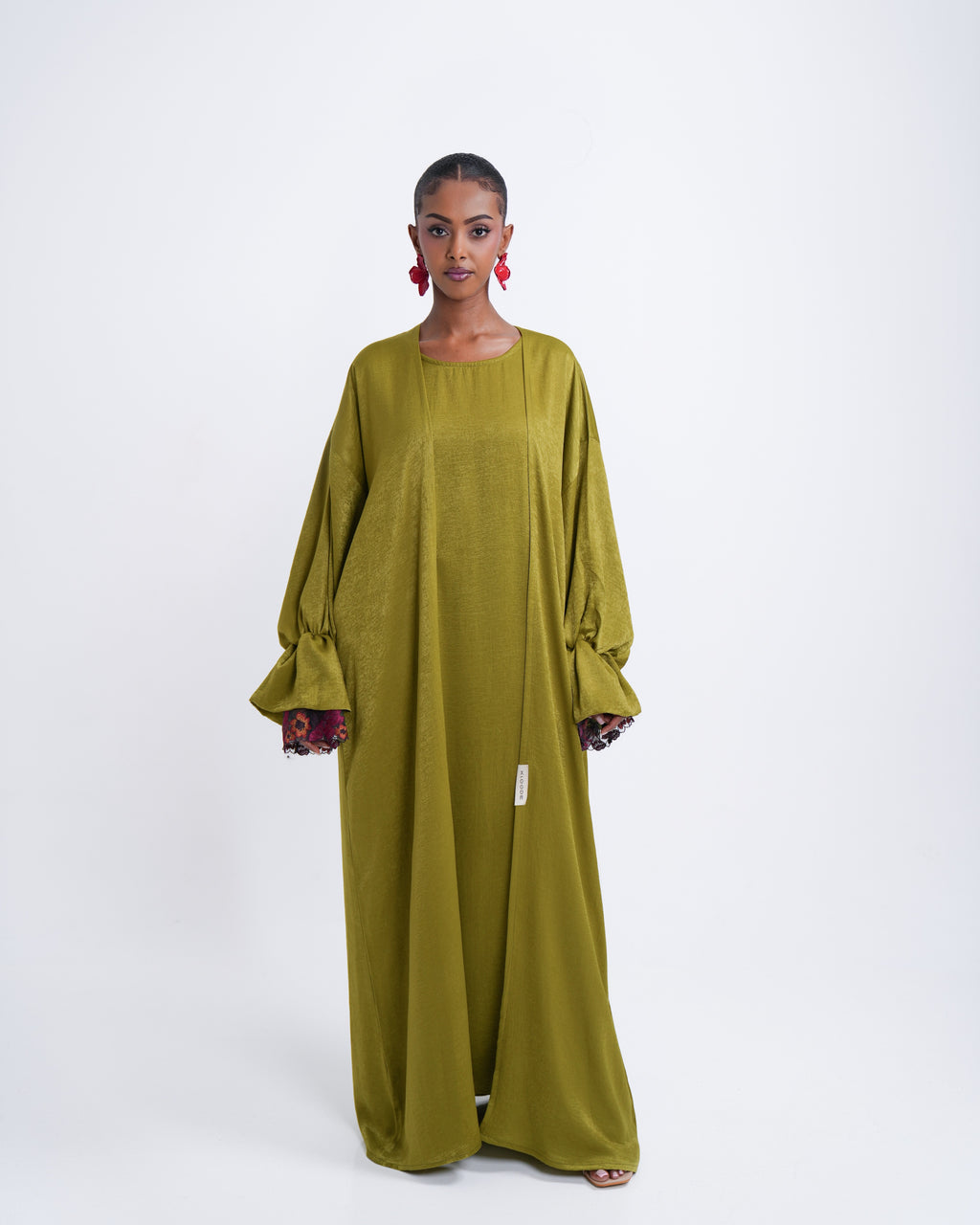 Set abaya et sous robe LA ROSA green
